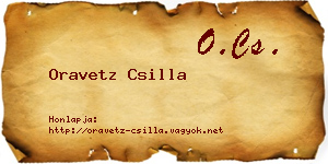 Oravetz Csilla névjegykártya